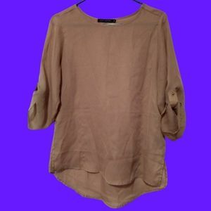 Love Culture Long Sleeve Brown Blouse